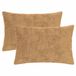 vidaXL - Kussensloop - 2 stuks - HEERLEN - Taupe - 40 x 60 cm - Nep Konijnenbont