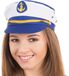 Rubies Carnaval verkleed pet kapitein/zeeman - blauw/wit - volwassenen - one size