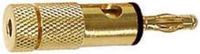 Velleman Banaan plug 4mm - Goud