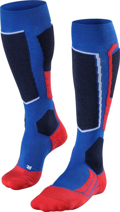 FALKE SK2 warm dik wol functioneel materiaal skisokken heren blauw - maat 44-45