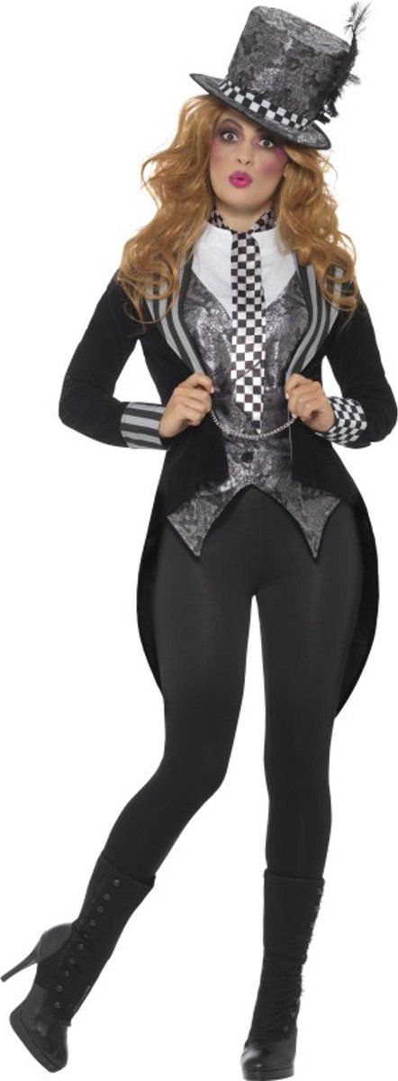 Generik Duistere miss hoedenmaker kostuum voor vrouwen - Zwart - Polyester - Volwassenen