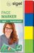 Sigel indexeringsstrookjes - 20x50mm - transparant met rand in 4 kleuren - papier