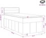 vidaXL Lit plateforme avec matelas Marron foncé 90 x 200 cm Tissu