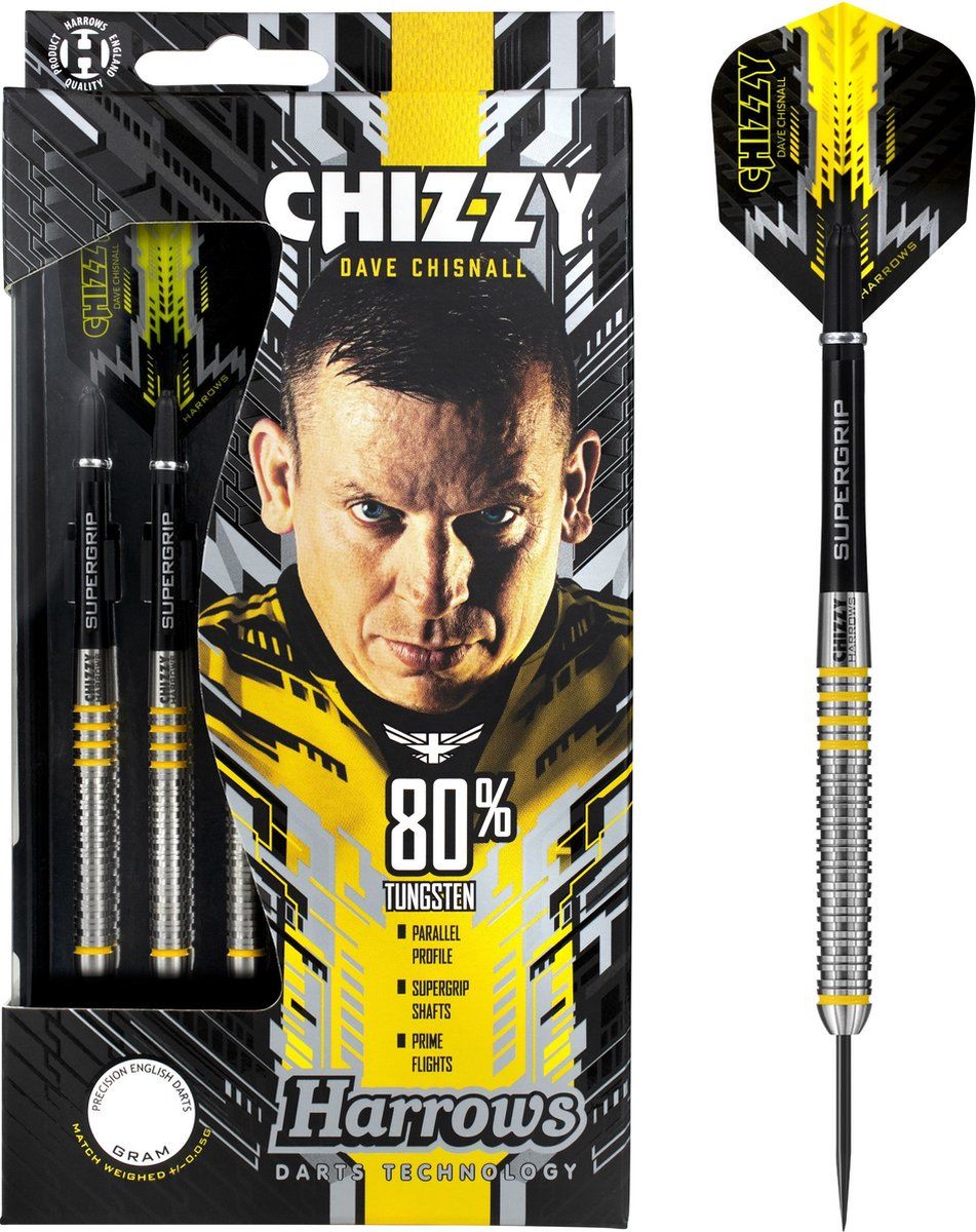 Harrows Dave Chisnall 80% Dartpijlen - 21 Gram - Metaal - 2022