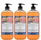Claudius Cosmetics B.V. Sweet Orange & Cedarwood Body & Hair 1 liter - set van 3 stuks - met gratis pomp - 2 in 1 voor lichaam en haar