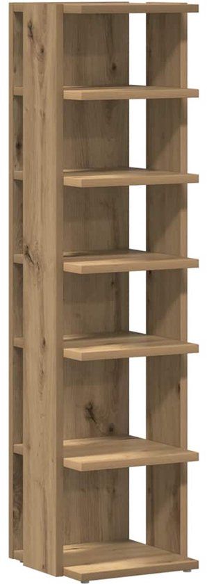 vidaXL Salontafel 55x55x42 cm bewerkt hout artisanaal eikenkleurig