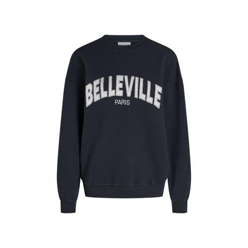 Circle of Trust sweater met tekst - donkerblauw