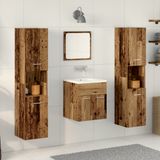 vidaXL Badkamermeubelset, 4-delig, antiek hout