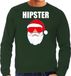 Bellatio Decorations Bol Foute Kerst sweater / Kerst trui Hipster Santa groen voor heren- Kerstkleding / Christmas outfit XXL