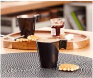 Luminarc Espresso kopjes - Zwart Metallic - 80 ml - Keramiek