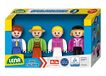 Lena 04491 Speelfigurenset met 4 volledig beweegbare figuren, actiefiguren accessoireset TRUXX² Fietsserie, actiefiguren voor drinken en buiten, voor kinderen vanaf 12 maanden