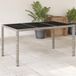 Maison Exclusive - Table de jardin avec plateau en verre, gris clair, 150x90x75 cm, polyrotin
