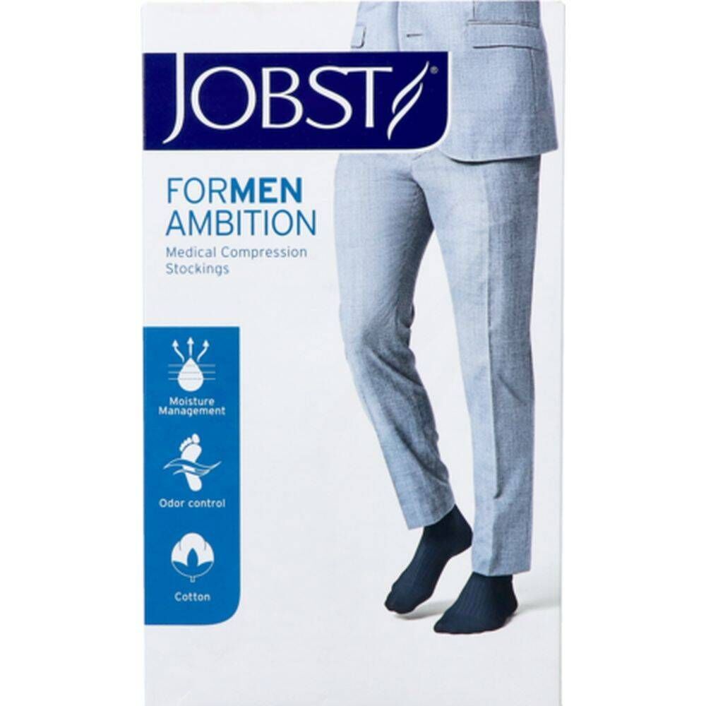 Jobst® Jobst® For Men Ambition Kniekous Lang Klasse 1 Ad Zwart Small 1 paar kousen