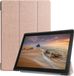 Lunso 3-Vouw sleepcover hoes - Lenovo Tab E10 - Rosé goud