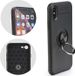 cofi1453® Housse de téléphone de qualité supérieure, étui discret, coque bumper, compatible avec SAMSUNG GALAXY J6+ (J610F), anneau rotatif, TPU, support à 360 degrés, béquille, magnétique, adapté à un usage extérieur