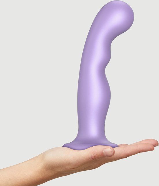 Strap-On-Me G-spot En P-spot Dildo Metallic Lila Maat 2XL