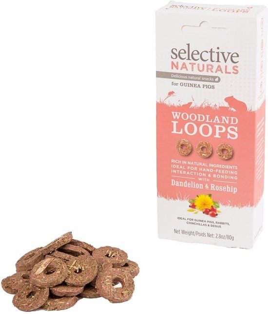 Supreme Selective Naturals Woodland Loops - Cavia - Snack - 8 x 80 gr