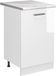 Vicco Keukenonderkast R-Line, Wit Hoogglans/Wit, 50 cm marmer werkblad