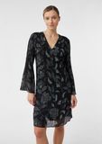 COMMA Jurk petrol / zwart / wit