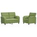 vidaXL Bankstel 2 pcs Lichtgroen fluweel