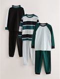 Next - Jongens - Set van 3 pyjama's met lange mouwen - Groen