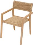 Hespéride Set van 2 tuinstoelen van acaciahout en gevlochten kunststof TEMEIRA
