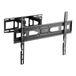 Toboli Support mural pour écrans de 37 à 80 pouces, support mural en acier noir pivotant à 120° pour moniteur et télévision, inclinable VESA jusqu'à 600x400