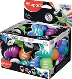 Maped Office Maped Clean Grip Puntenslijper - 1 Gaats - Groen/Blauw/Paars/Turquoise/Oranje