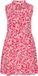 Usha Robe évasée Rose Blanc cassé Fleurie Sans manches Courte Viscose XL