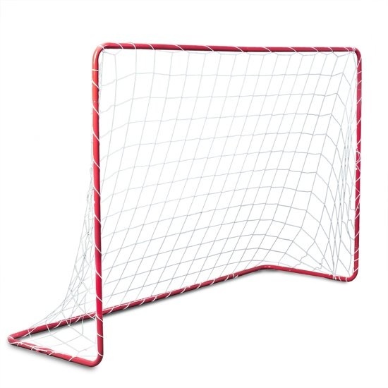 Viking Choice Voetbaldoel 183x122x61 cm - rood en wit - tuin voetbalgoal