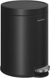 Songmics Prullenbak – 6 liter – Softclose deksel – Zwart – Rond – Staal/Plastic – Met Pedaal