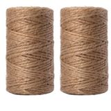 GARDENIX Jute koord van natuurlijke vezels, 2,2 mm, 100% biologisch afbreekbaar, voor knutselen, als decoratie, cadeauverpakking, als natuurvezel, pakketsnoer voor tuin (2 rollen x 75 m lengte, 2,2 mm
