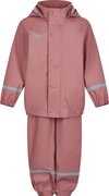 Color Kids - Regenpak set met bretels voor kinderen - Roze - maat 98cm