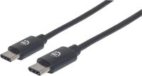 Manhattan 354868 USB-kabel USB 2.0 USB-C stekker 0.50 m Zwart