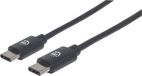 Manhattan 354868 USB-kabel USB 2.0 USB-C stekker 0.50 m Zwart
