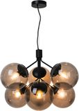 Nordlux Ivona-hanglamp-6xE27-smoke glas/zwart