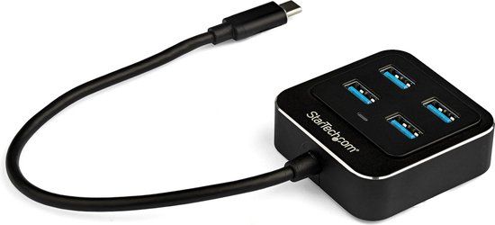StarTech.com 4-Port USB-C Hub - USB 3.1 Gen 2 - 10Gbps - 4x USB-A - Black