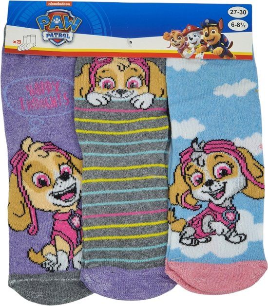 Paw Patrol Socks - Girls - 3 Pairs - Size 31/34 - Blue