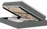 vidaXL Opslagbed met matras Donkergrijs 140 x 200 cm Polyester
