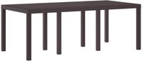 vidaXL Tuinstafel Bruin 200 x 100 x 73 cm Polyrattan