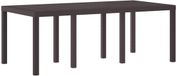 vidaXL Tuinstafel Bruin 200 x 100 x 73 cm Polyrattan