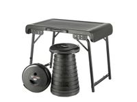 WEDO® Opvouwbare campingtafel met 2 ultra compacte Sittogo® NXT telescopische krukken