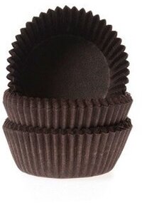 House of Marie Cupcake Cups MINI Bruin 35x23mm. 60 st