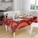 Bonamaison Tafelkleed, Anti-Mold, Sneldrogend, Waterdicht, 100% Polyester Tafellaken, Oranje Bordeaux, 140 x 160 Cm
