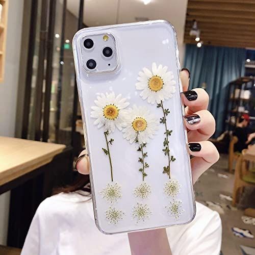 Liujunh Epoxy glanzende bloemen telefoonhoes voor iPhone 8 Plus - Drie bloemen