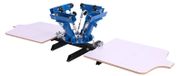 Presse de sérigraphie 4 couleurs 2 stations 540 x 450 mm