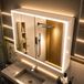 Mutital Armoire à glace avec éclairage LED - Commande tactile - Avec prise - 80x14,5x60 cm - Armoire de salle de bain