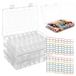 Set de 3 boîtes de rangement en plastique avec 24 compartiments