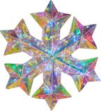 Christmas Decoration Koopman International Christmas Decoration Verlichte hangende sneeuwvlok - regenboog - 27 cm -batterij - 30 leds
