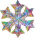 Christmas Decoration Koopman International Christmas Decoration Verlichte hangende sneeuwvlok - regenboog - 27 cm -batterij - 30 leds